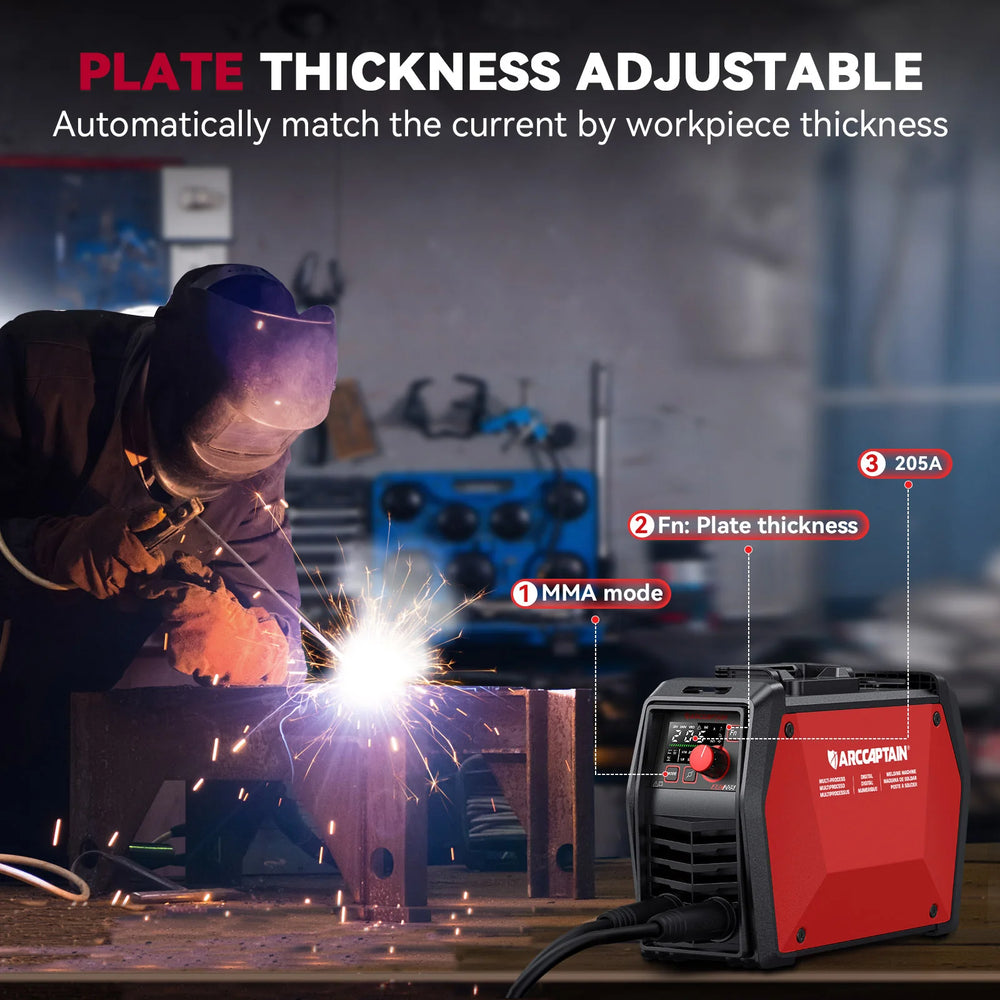 Arccaptain ARC205 Pro Stick Welder Dual Voltage IGBT Inverter SYN App Control New