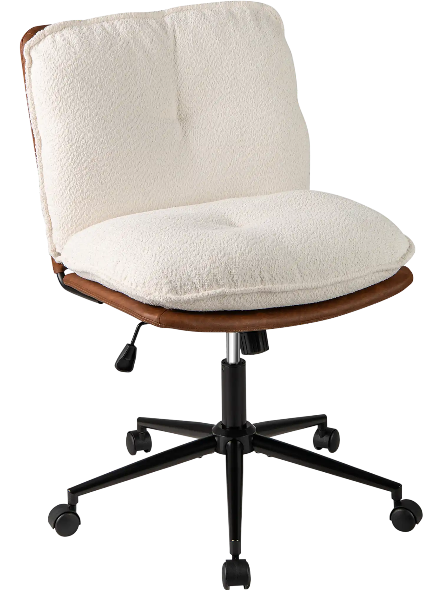 Costway Armless Home Office Chair Rocking Backrest 695317824 New