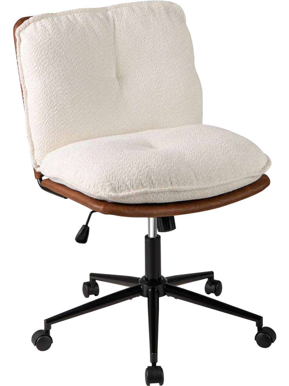 Armless Home Office Chair with Rocking Backrest