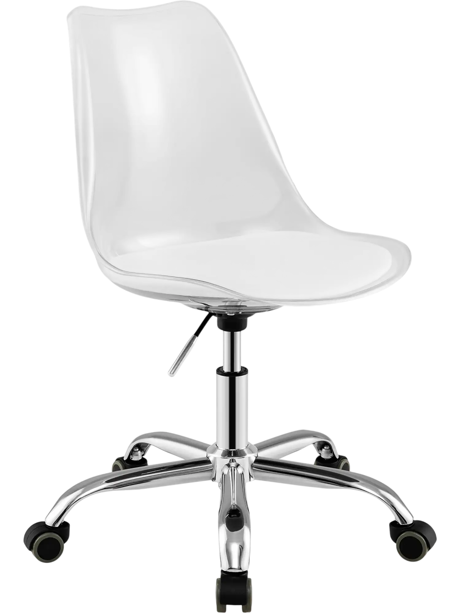 Costway Armless Rolling Office Chair Swivel PU Leather Cushion 29916433 New