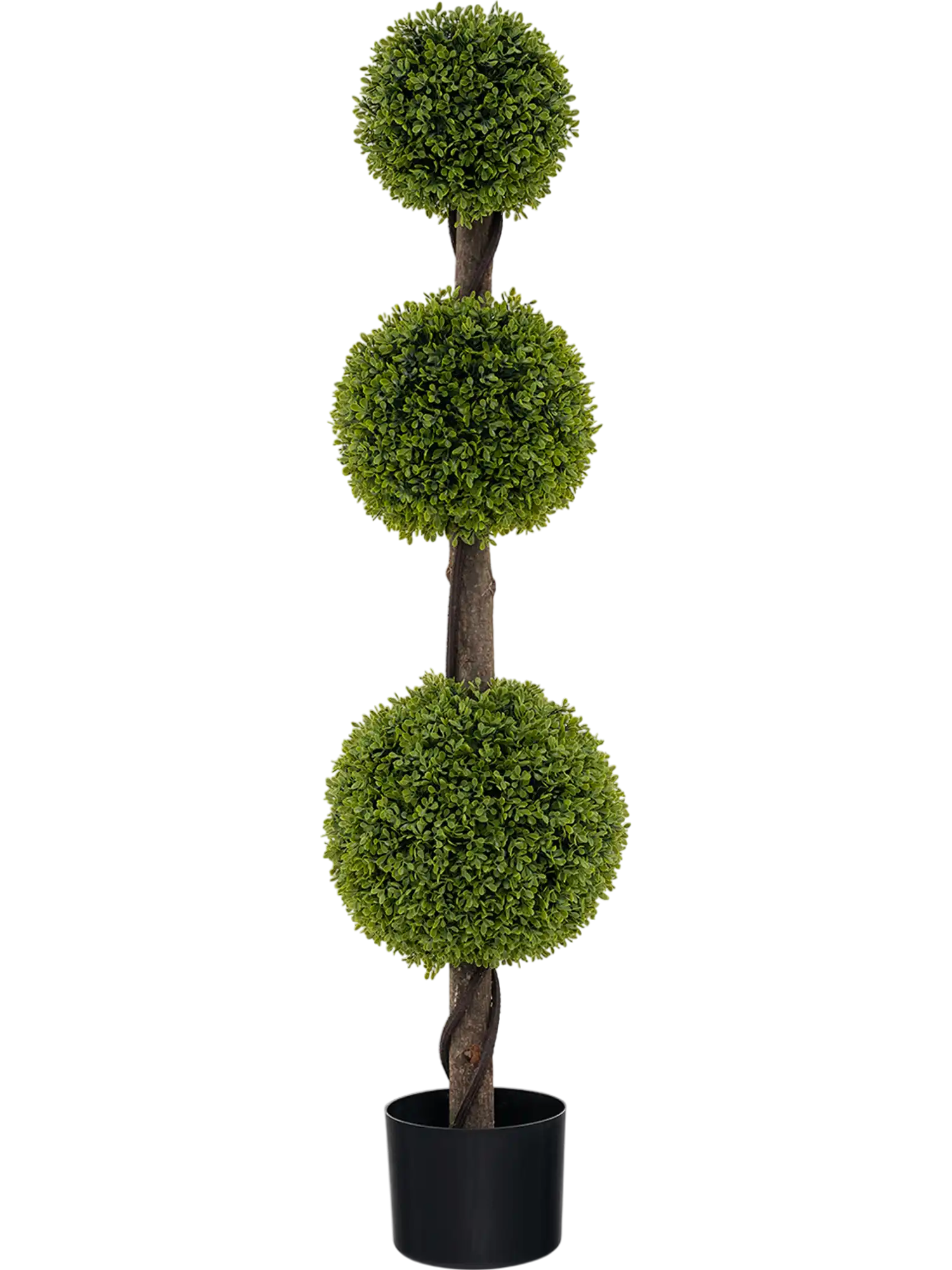 Costway 4' Artificial Ball Shape Bush Tree PE Leaves Trunk 56412798 New