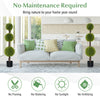 4 FT artificial ball shape bush tree with lush PE leaves, perfect for indoor or outdoor decor with no maintenance.