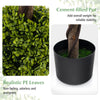 4 FT artificial ball shape bush tree with realistic PE leaves and cement-filled pot for stability, perfect for indoor.