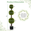 4 FT artificial ball shape bush tree with lush PE leaves, stable base, ideal for indoor and outdoor decoration.