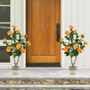 36 Inch Artificial Camellia Tree with Blooming Flower 2 Pack-Orange - Gallery View 1 of 10