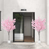 6.5 FT tall artificial cherry blossom tree with 900 pink flowers in a cement pot, perfect for indoor decoration.