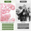 6.5 FT tall artificial cherry blossom tree with 900 pink flowers, durable polyester fabric, perfect for indoor.