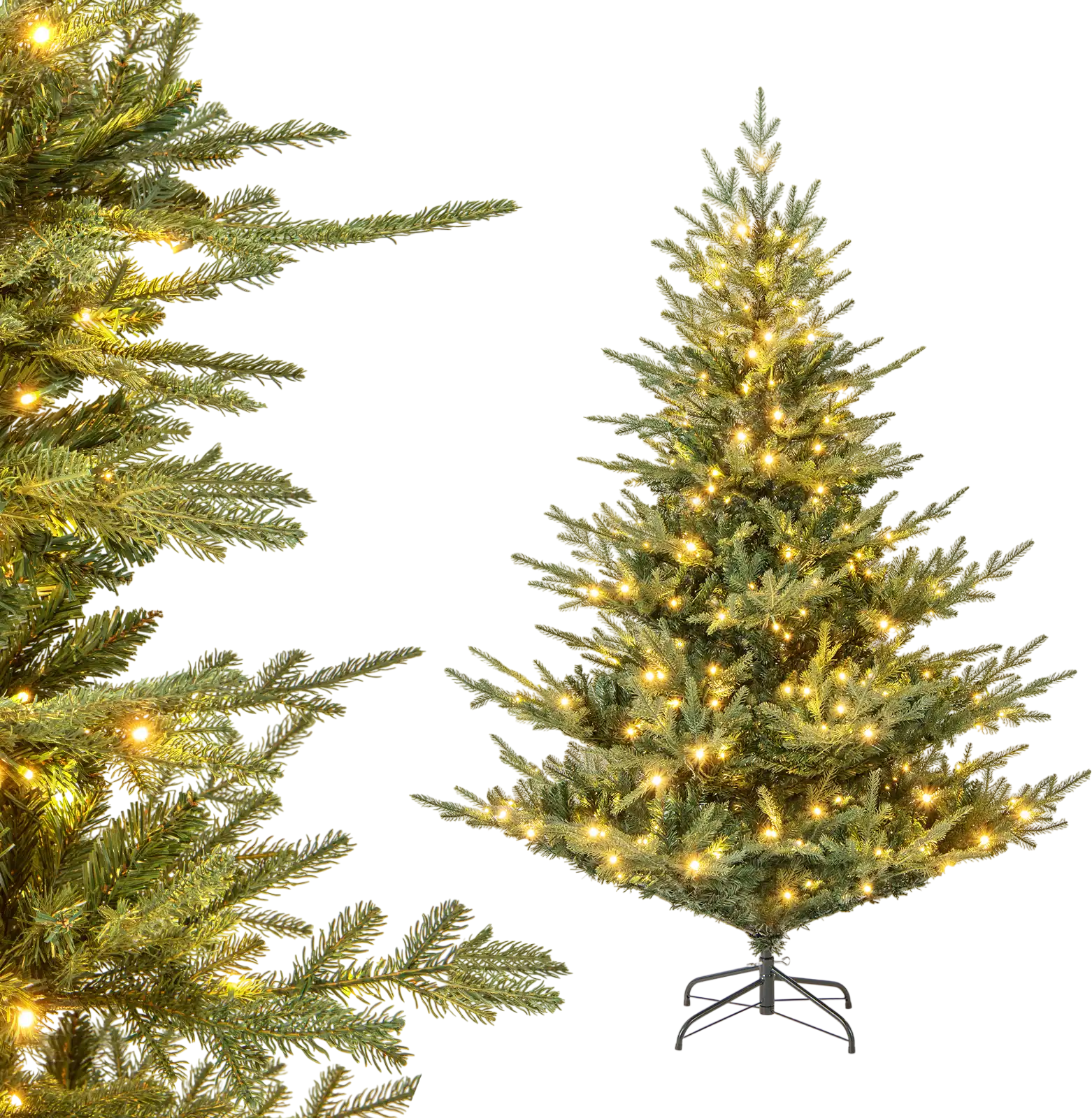Costway Artificial Christmas Tree Warm White LED Branch Tips 75101991 New