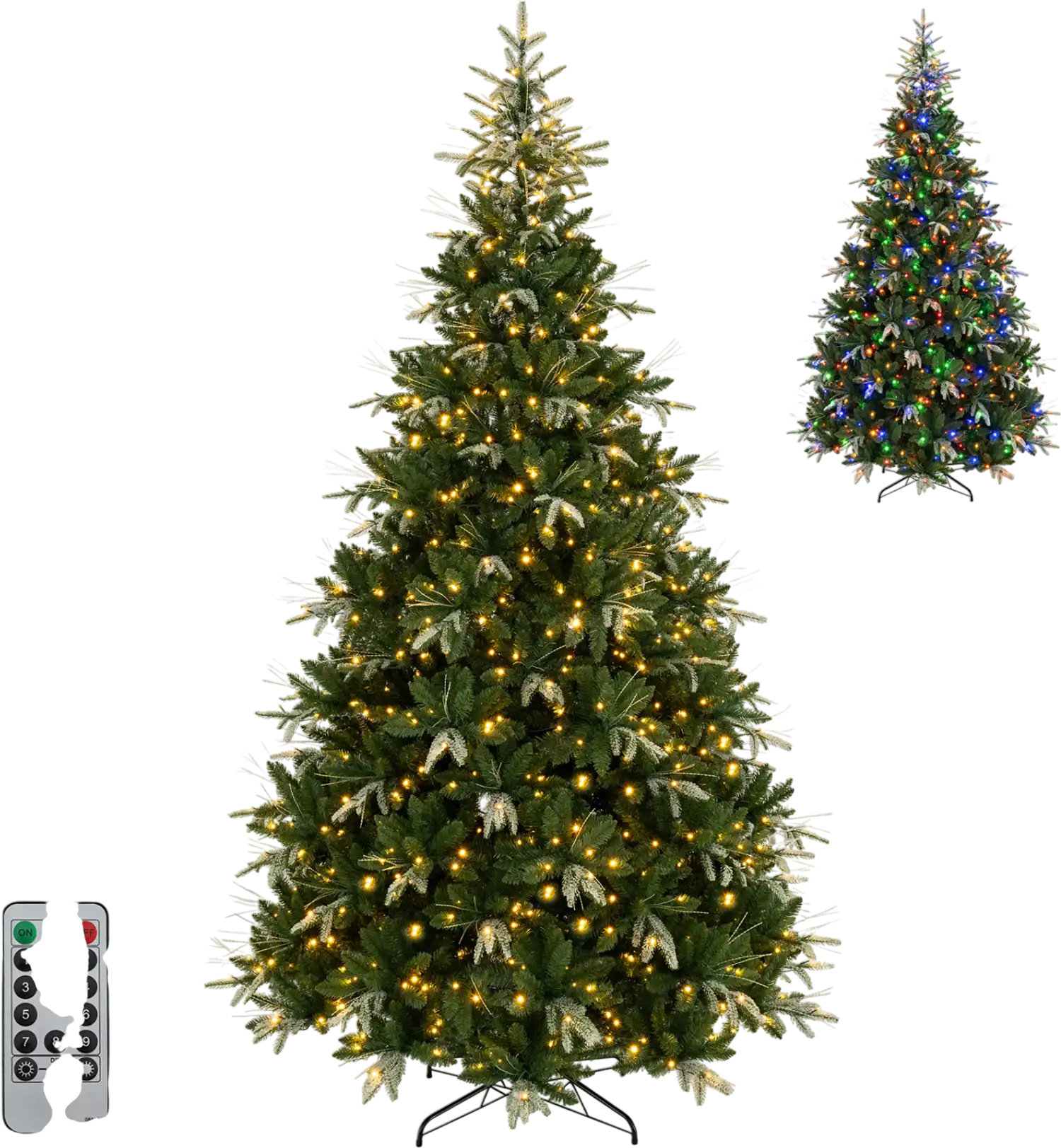 Costway Artificial Christmas Tree Dual-Color LED Full Branch Tips 23453155 New