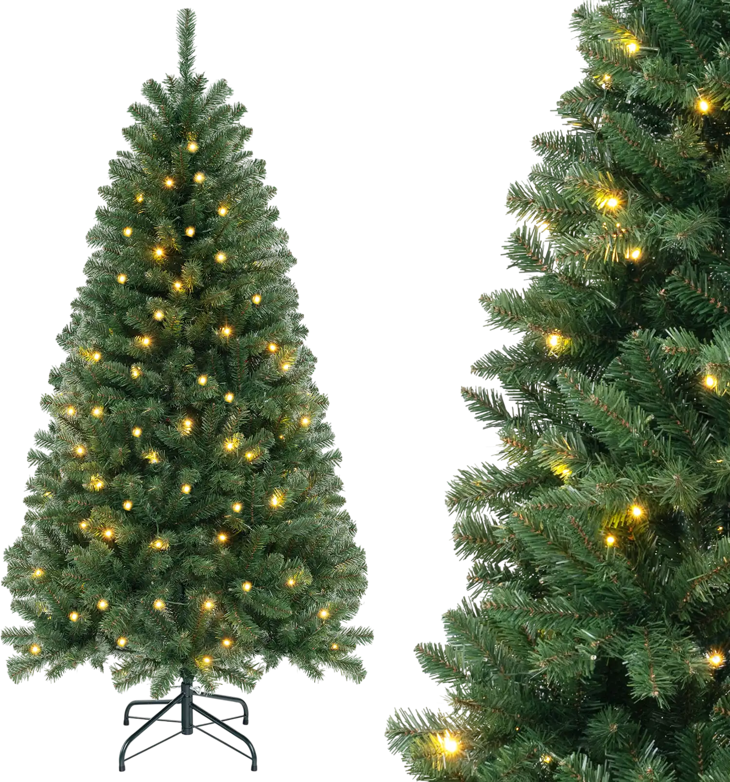 Costway Pre-Lit Artificial Christmas Tree Warm White LED 38419765 New