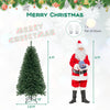 Full view of a 6 FT artificial Christmas tree with 400 warm white LED lights, perfect for holiday decoration.