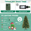 6 FT artificial Christmas tree with 200 warm white LED lights and 568 branch tips, perfect for holiday decoration.