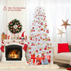 7 FT pre-lit artificial Christmas tree with 820 coral-like branch tips, perfect for festive holiday decorations.