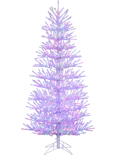 Costway 7' Pre-lit Artificial Christmas Tree Hinged 820 Tips 68352179 New