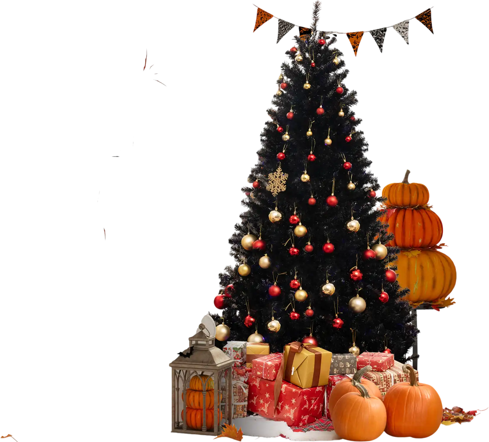 Costway 7' Artificial Christmas Tree w/ 6 Lighting Modes & Spooky Sounds 19736824 New