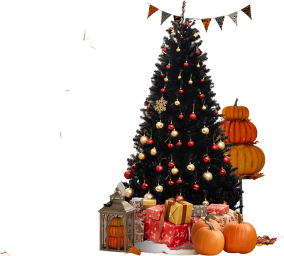 Costway 7' Artificial Christmas Tree w/ 6 Lighting Modes & Spooky Sounds 19736824 New