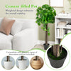 44-inch artificial crabapple tree in a cement-filled pot, featuring adjustable branches and vibrant faux leaves for.