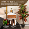 Artificial 40-inch croton plant with colorful variegated leaves and a sturdy pot, perfect for low-maintenance decor.