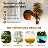 40-inch tall artificial croton plant with colorful variegated leaves in a sturdy pot, requiring no maintenance.