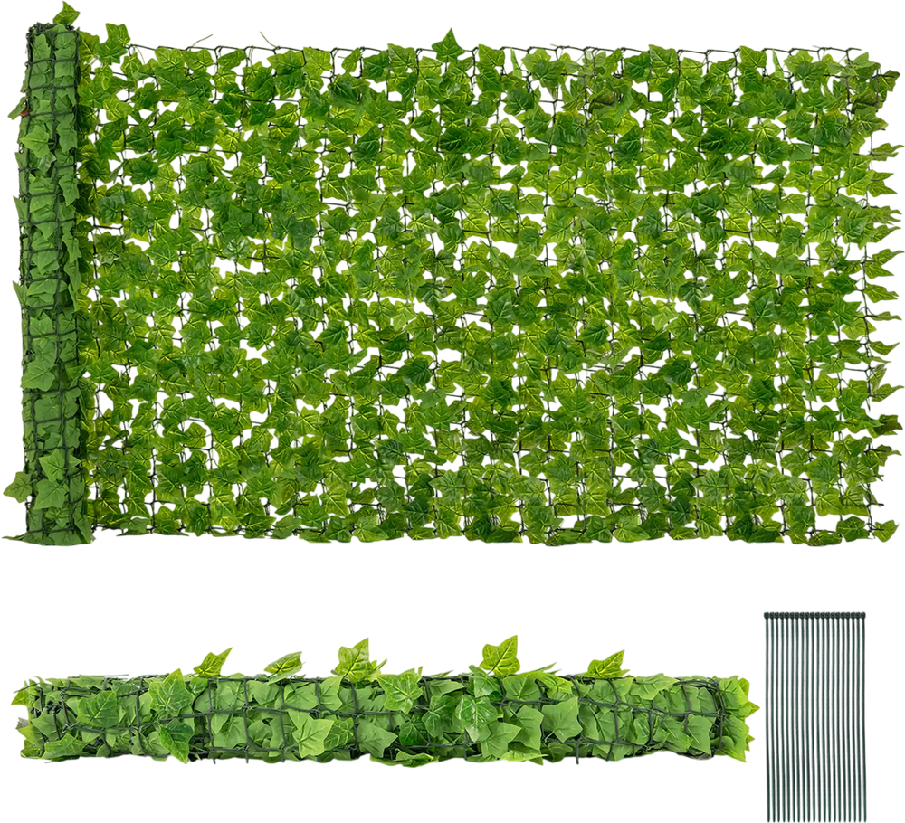 120 x 40 Inch Artificial Ivy Privacy Fence Faux Ivy Vines Covering