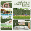 Artificial lily leaf privacy fence showcasing dense foliage, ideal for garden, balcony, or indoor decoration.