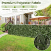Artificial lily leaf privacy fence in lush green, made of non-fading polyester, ideal for garden and balcony decor.