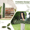 Artificial lily leaf privacy fence in foldable design, perfect for garden or balcony decoration and easy to store.