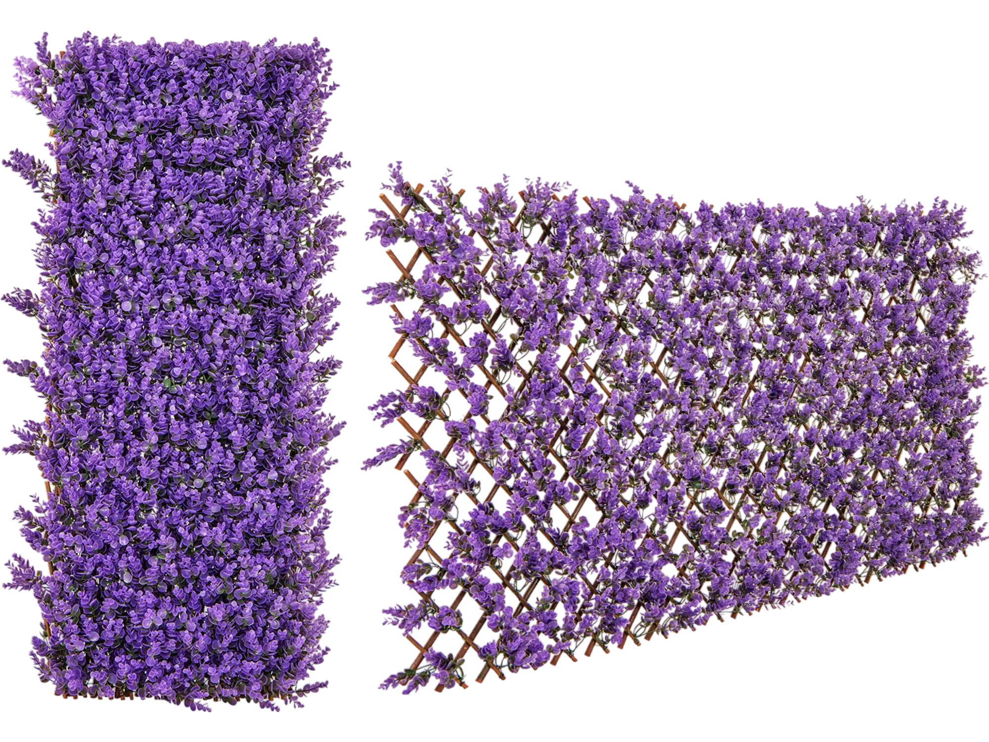Costway Faux Purple Eucalyptus Fencing Panel Willow Frame Balcony Patio 73185294 New