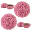 Faux pink eucalyptus decorative balls with 7 layers of leaves, perfect for garden, porch, or wedding decor.