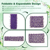 Decorative faux purple eucalyptus fencing panel with real willow frame, adjustable size for privacy screens and green.