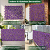 Decorative faux purple eucalyptus fencing panel with real willow frame for privacy screens in indoor and outdoor.