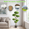 Indoor outdoor 6 balls topiary tree with realistic trunk and weighted base, perfect for living room, porch, office, or.