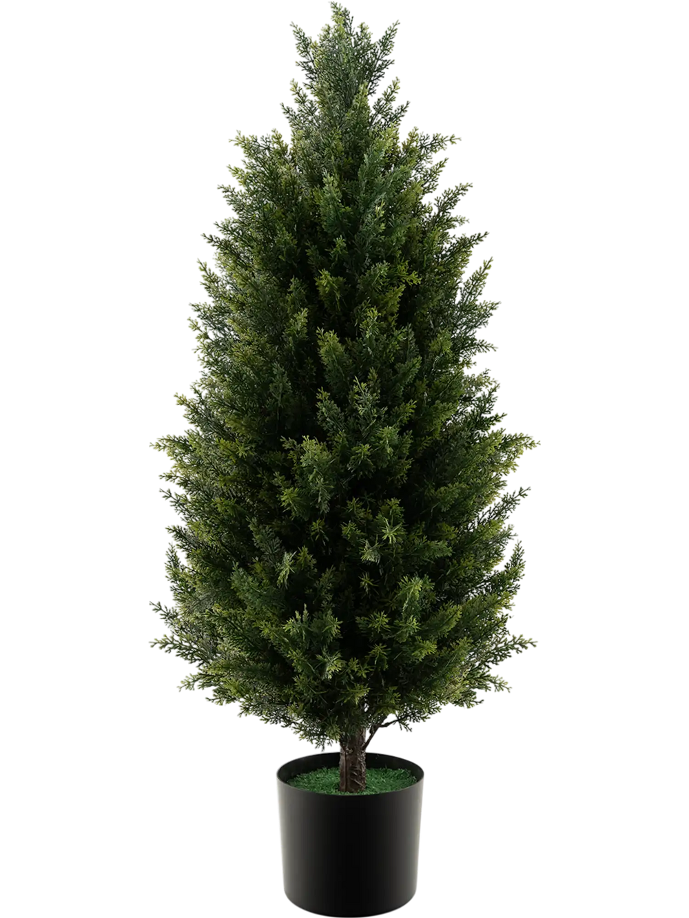 3 feet artificial topiary cedar tree with a robust simulated trunk and realistic leaves, ideal for stylish indoor.