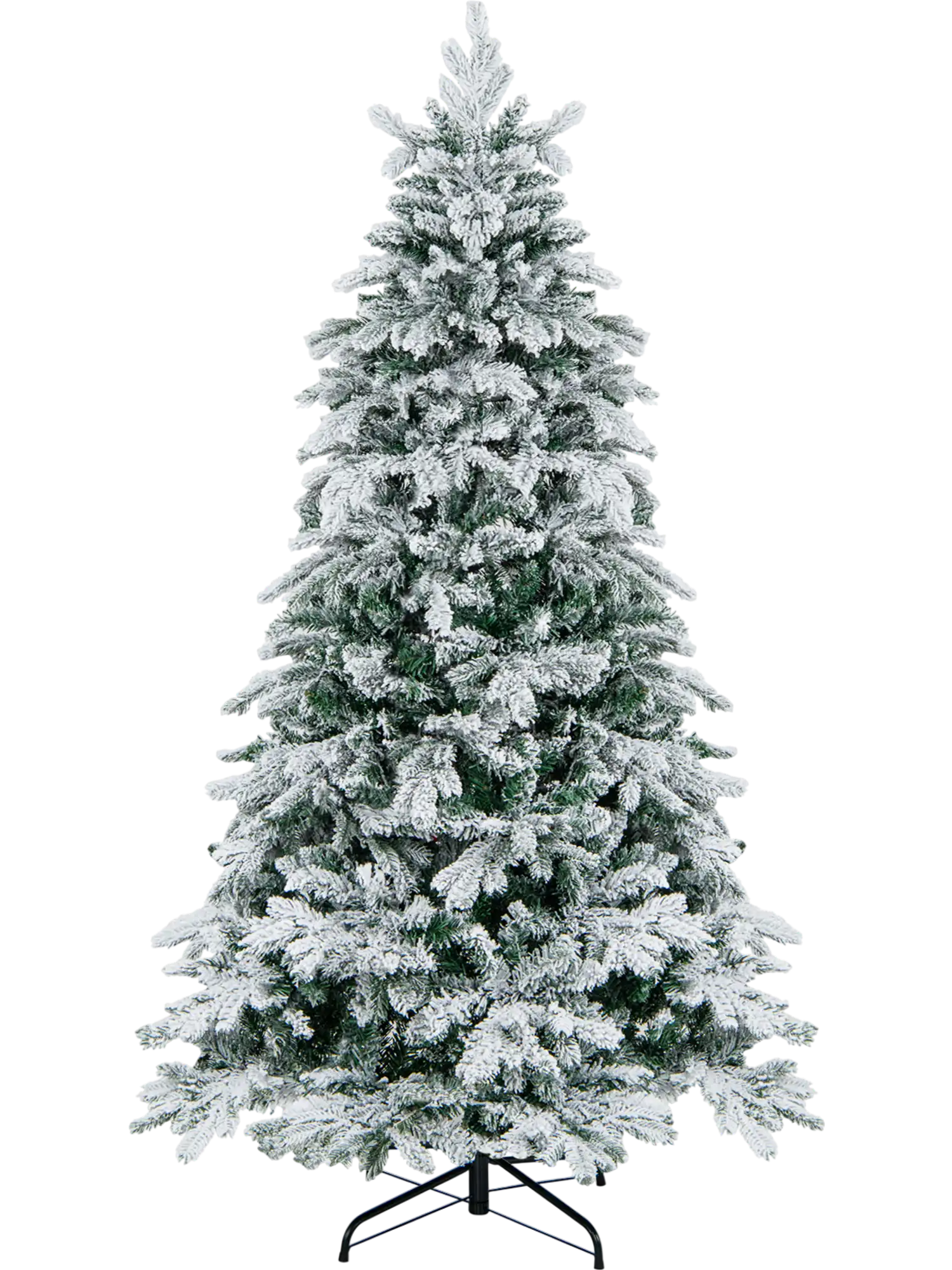 Costway Flocked Christmas Tree w/ Warm White LED Lights 47316859 New