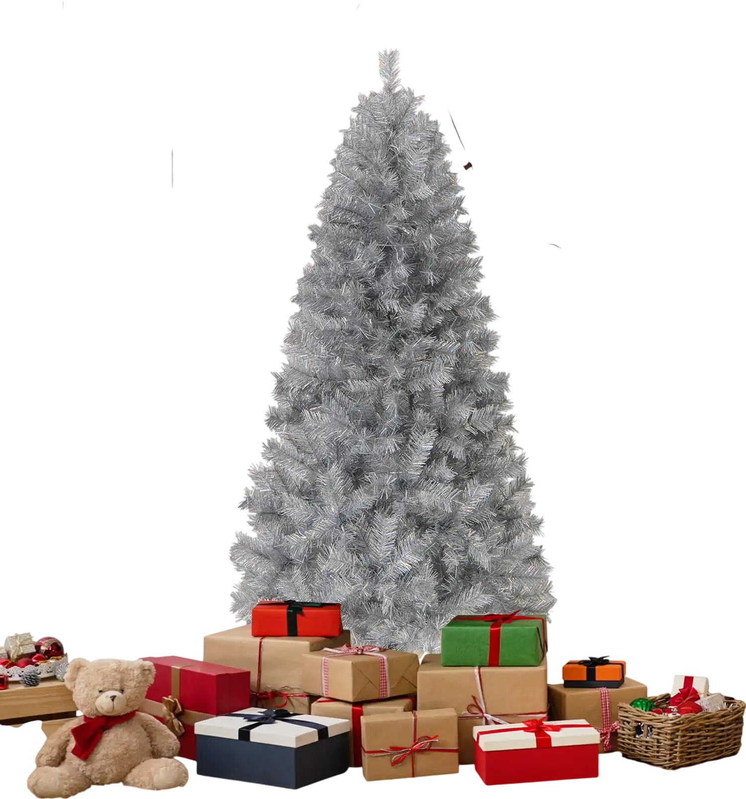 Costway 6' Artificial Christmas Tree Warm White LED Lights 35291846 New