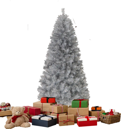Costway 6' Artificial Christmas Tree Warm White LED Lights 35291846 New