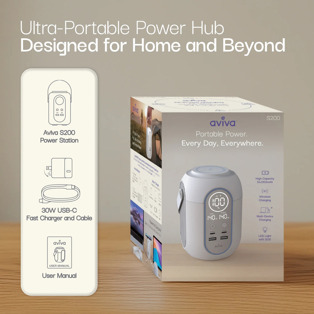 Aviva S200 Power Station 199.8Wh Lithium Ion New