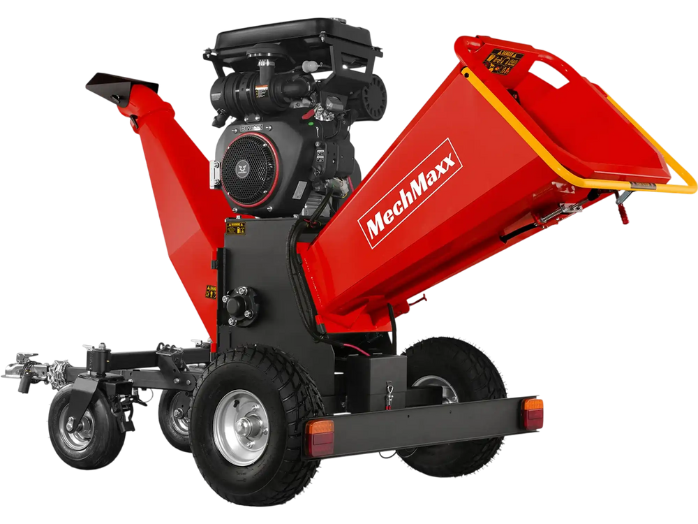 8 inch ZONSEN E-Start 1000cc 35hp Gas Powered 4 - Wheel Drum Wood Chipper with Taillight ,  B200