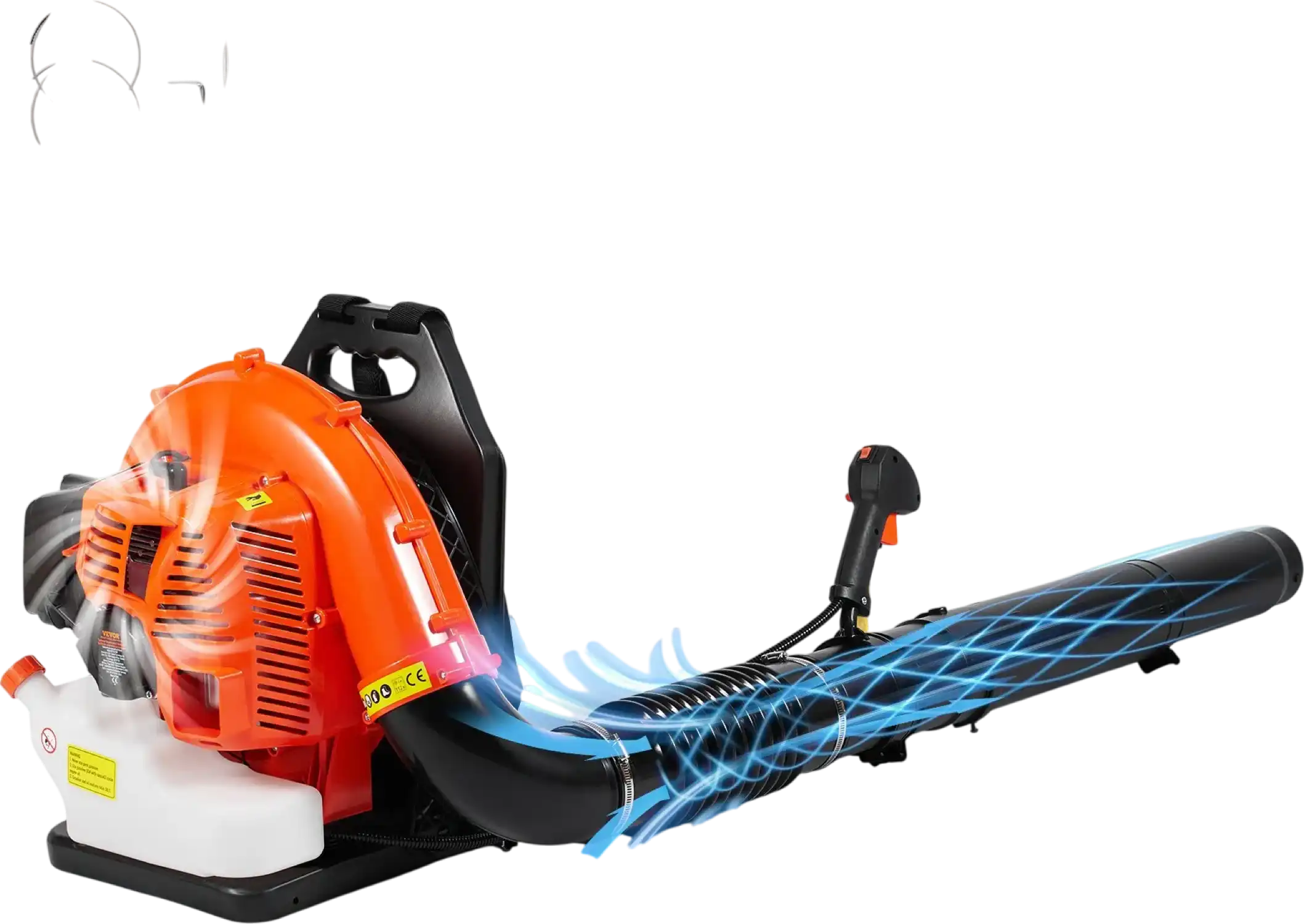 Vevor Backpack Leaf Blower 79cc 2-Cycle with 3L Fuel Tank 930CFM 184 MPH New