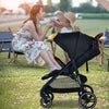 5-Point Harness Lightweight Infant Stroller with Foot Cover and Adjustable Backrest-Black - Gallery View 1 of 10