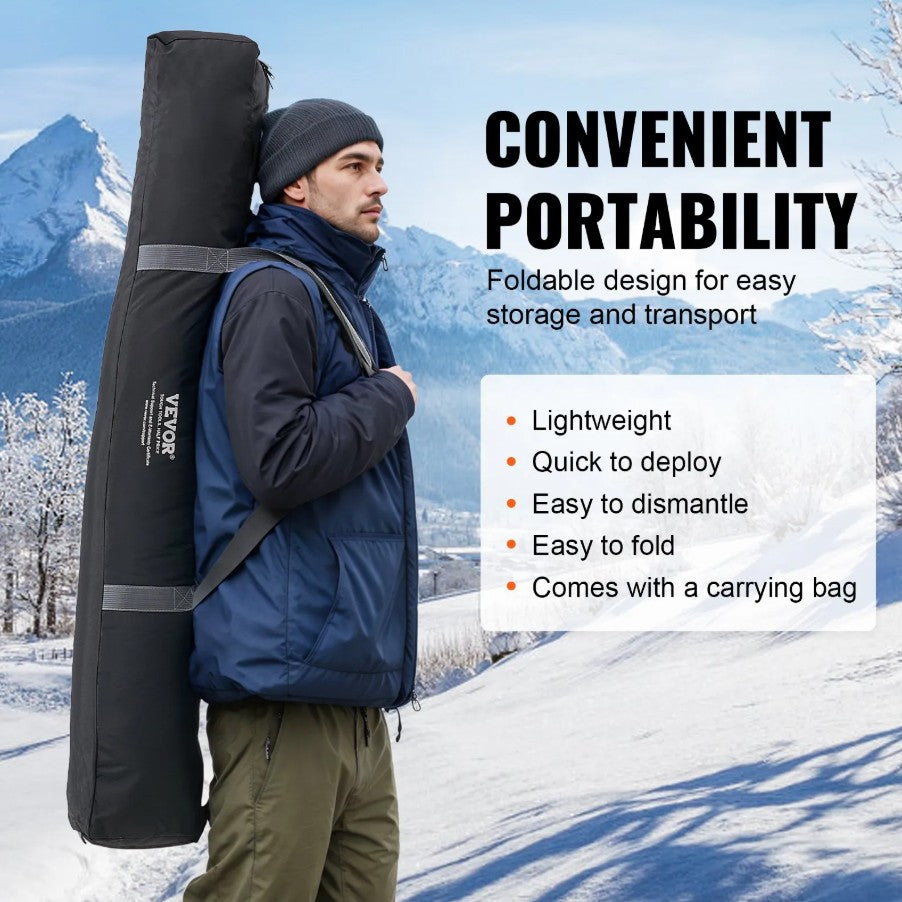 Vevor Pop-Up Insulated Ice Fishing Shelter Tent 6-8 Person New