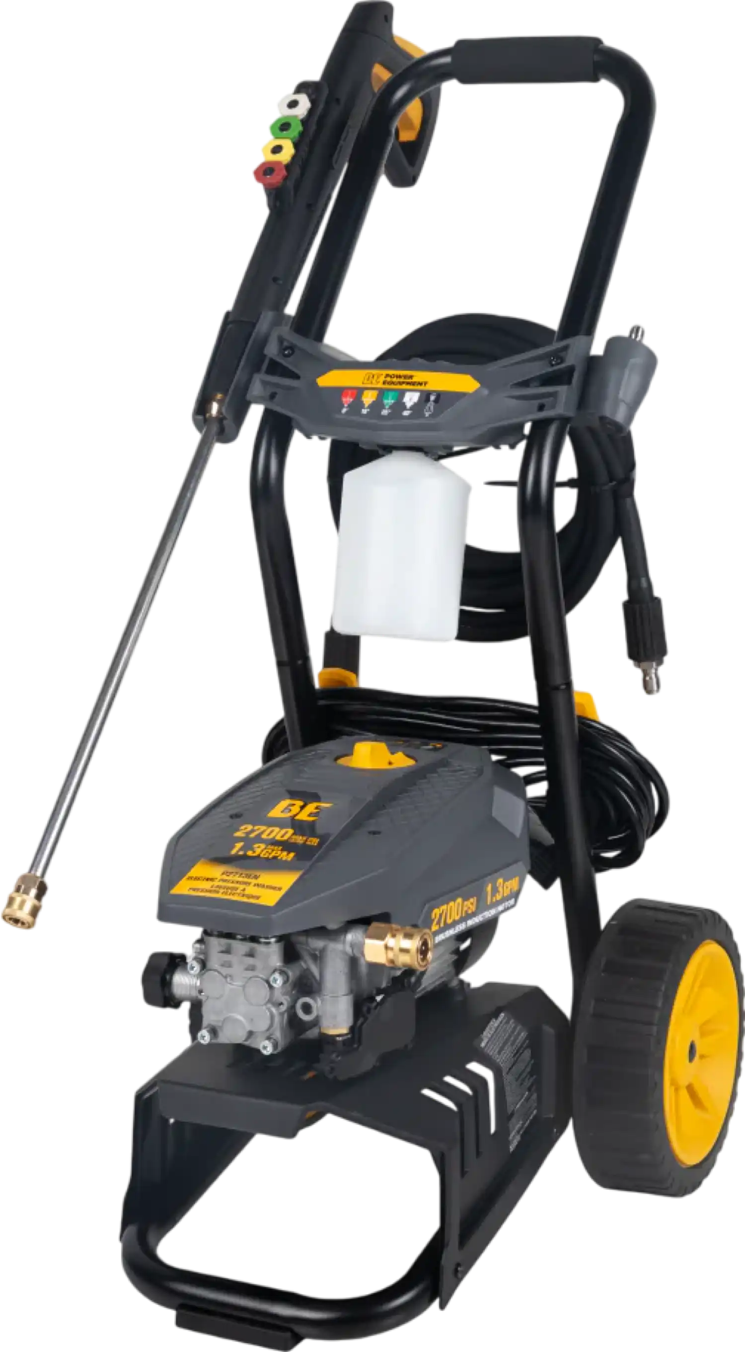 BE Electric Pressure Washer with AR Axial Pump 2700 PSI 1.3 GPM 2 HP New