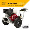 BE Gas Pressure Washer Cold Water 3,200 PSI 5.2 GPM Honda GX390 Engine New