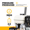 BE Pressure Washer Cold Water AR Triplex Pump 3,800 PSI 2.5 GPM Honda GX200 Engine New