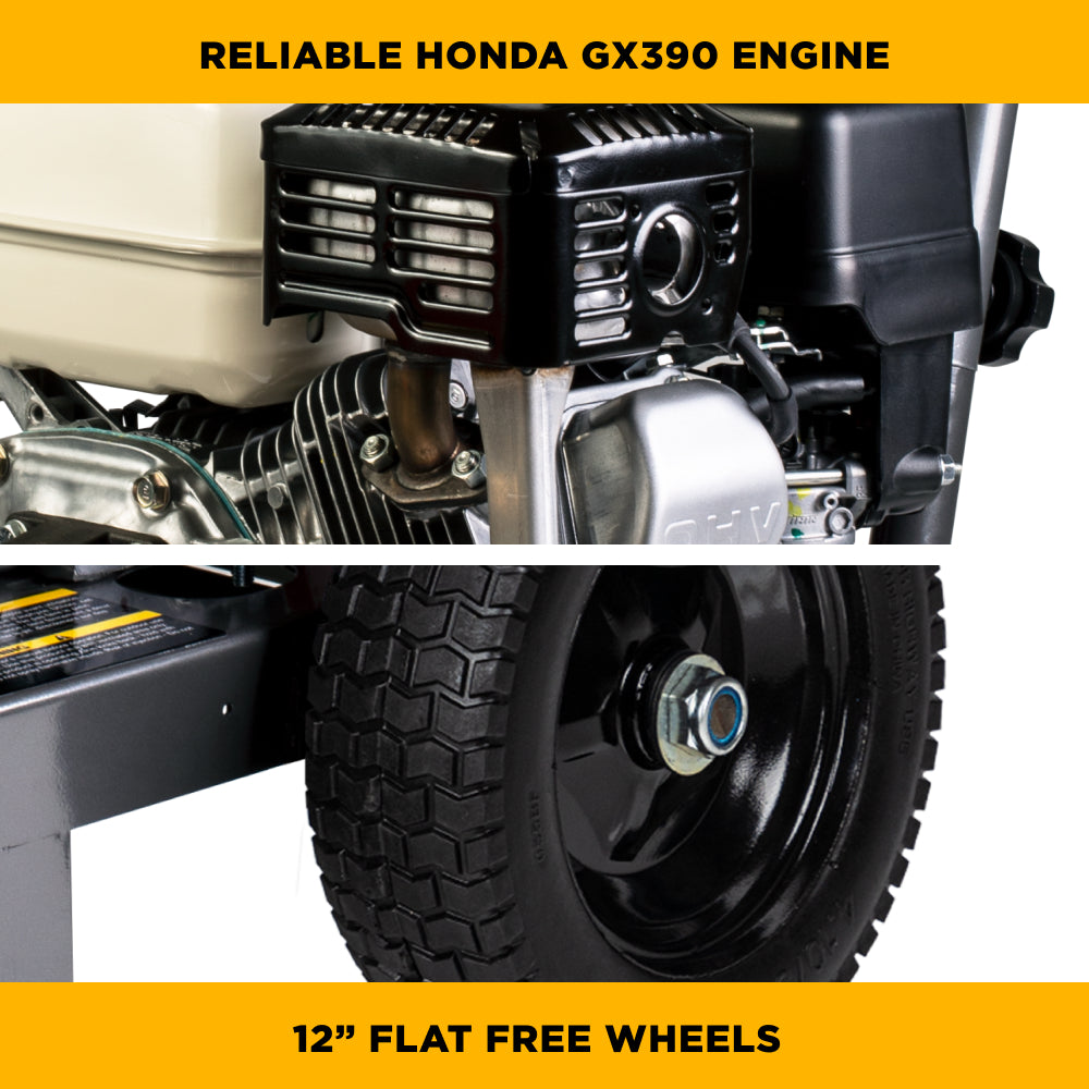 4,200 PSI 4.2 GPM Cold Water Gas Pressure Washer with Honda GX390 Engine and CP Triplex Pump on Aluminum Frame - B4213HAAS