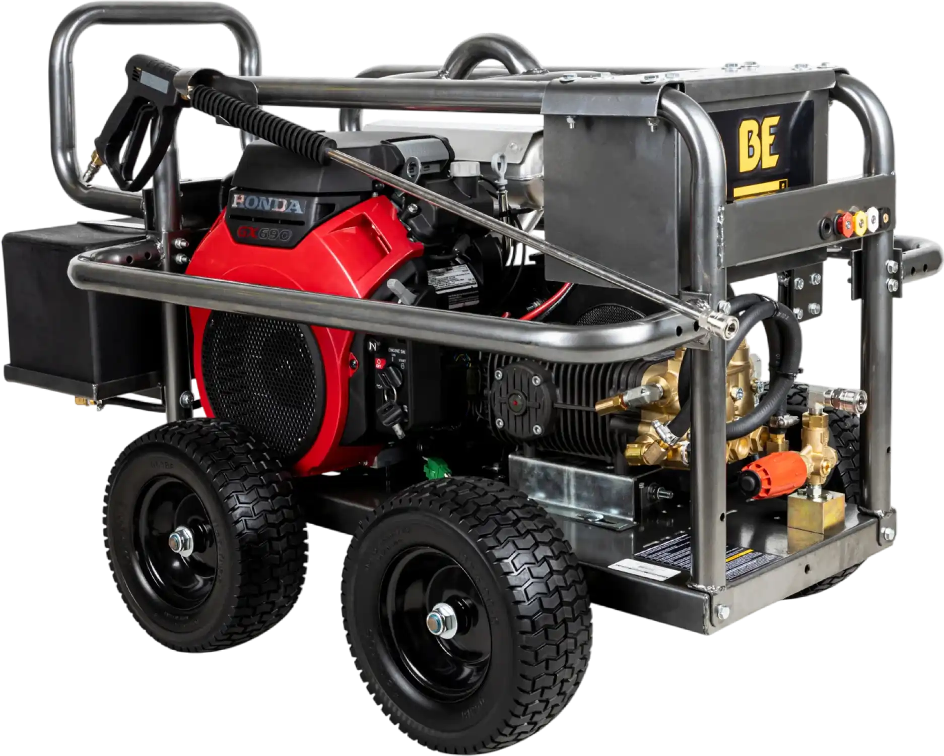 BE Pressure Washer Cold Water 5000 PSI 5 GPM Honda GX690 Engine New