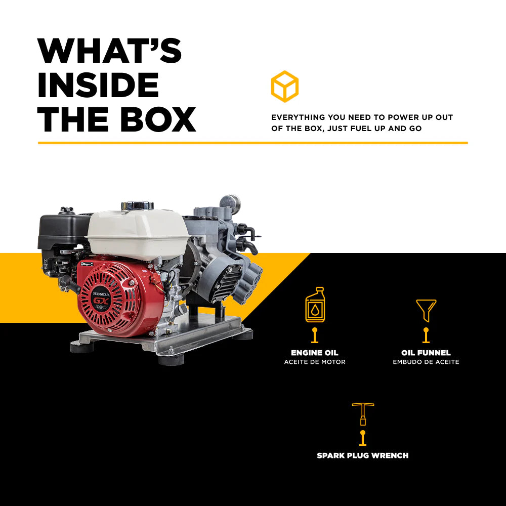 BE SW1165HC2 Soft Wash System with Comet Pump 300 PSI 11 GPM Honda GX200 Engine New