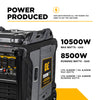 BE 8500W/10500W Inverter Generator Tri-Fuel Gas Liquid Propane Natural Gas Low THD Powerease Engine Electric Start New