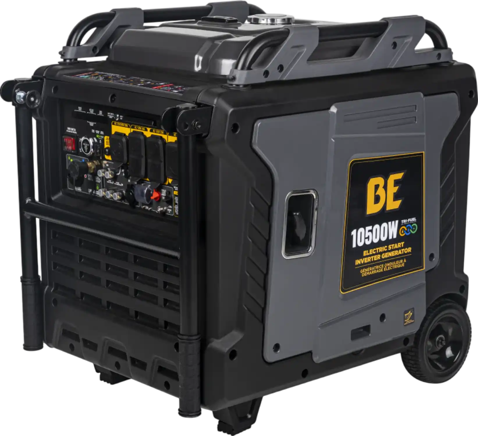 BE 8500W/10500W Inverter Generator Tri-Fuel Gas Liquid Propane Natural Gas Low THD Powerease Engine Electric Start New