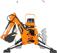 7' Tractor Backhoe Attachment with Hydraulic Thumb,  12